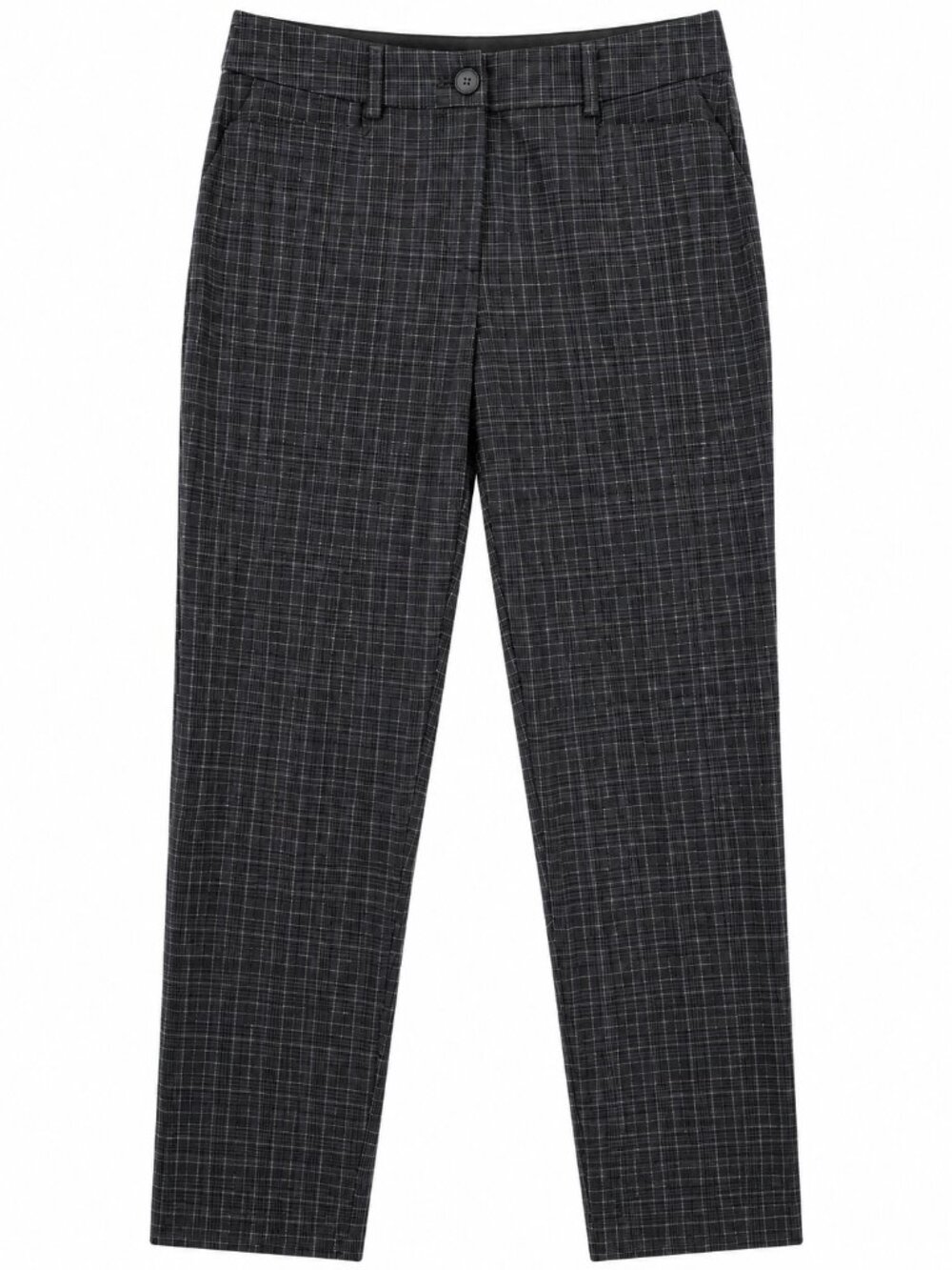 up! Dress Pants, Warm Charcoal Plaid, Size 10